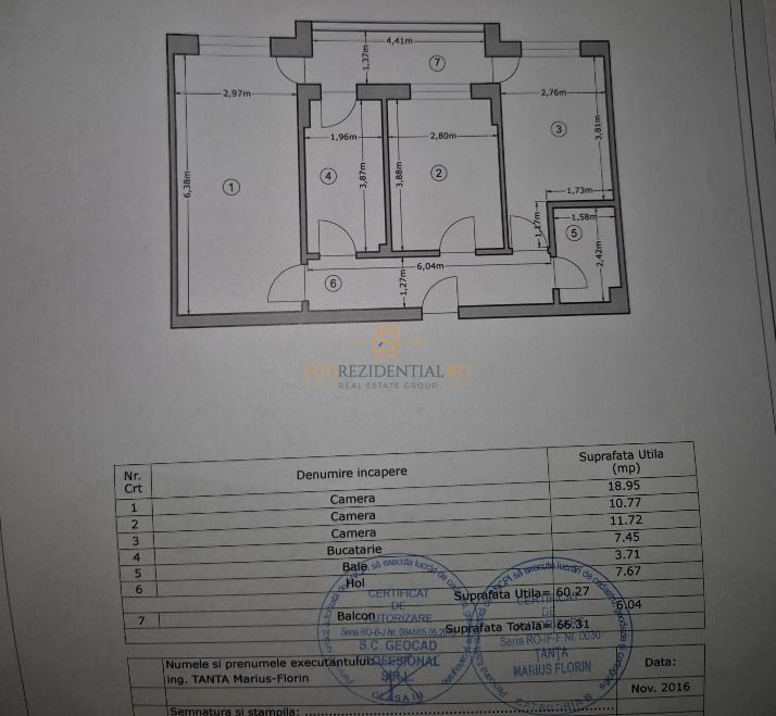 Apartament 3 camere, mobilat si utilat, Drumul Binelui, Comision 0% - Schiță 13