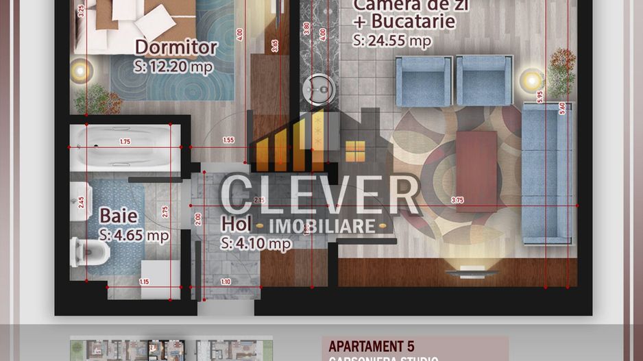 Ideal Investitie Apartament 2 camere Studio-Metrou Teclu - Poză 1