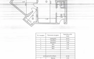 APARTAMENT 2 CAMERE | CENTRALA | EMINESCU - Schiță 12