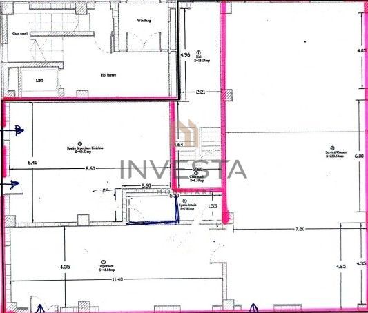Spatiu comercial de inchiriat 130 mp,  Zona Semicentrala - Schiță 1