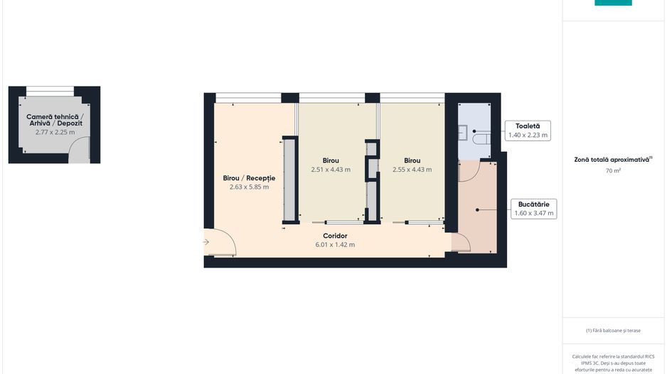 Birou 3 camere | Prima închiriere | Zona Centrală - Poză 10