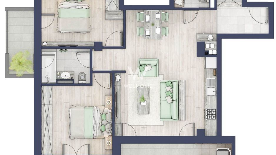 Apartament 3 camere Premium.  Sibiu - Schiță 8