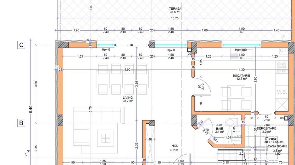 Duplex P+1 comuna Berceni, zona Miorita - Schiță 13