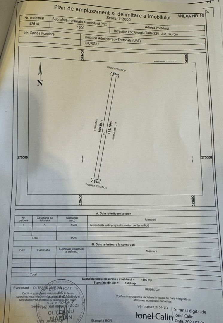 Teren intravilan 3.000 mp, zona  fabrică plase sudate - Poză 1