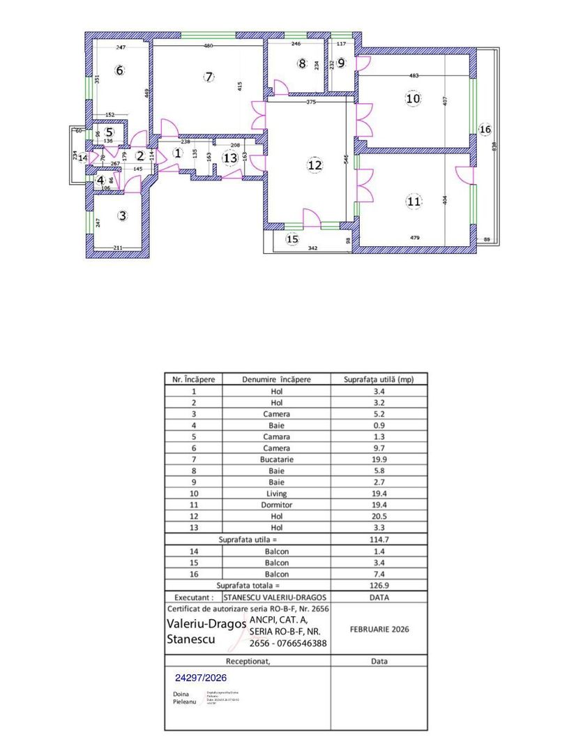 APARTAMENT EXCLUSIVIST ‖ 4 CAMERE ‖ GARAJ + BOXA ‖ - Schiță 16