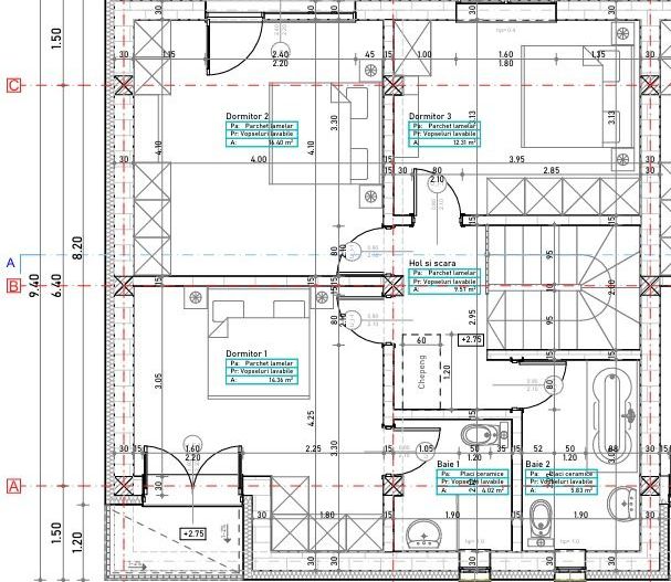 vila insir. 4cam,3bai + 1-2-3 parcari/centru Popesti Leordeni - Poză 7