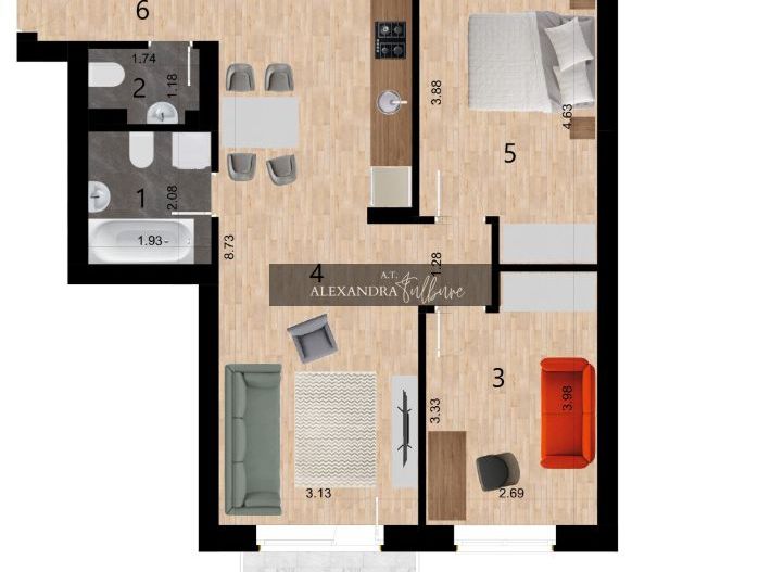 Apartament 3 camere, 2 bai, balcon, etaj intermediar, garaj, Zorilor - Poză 6