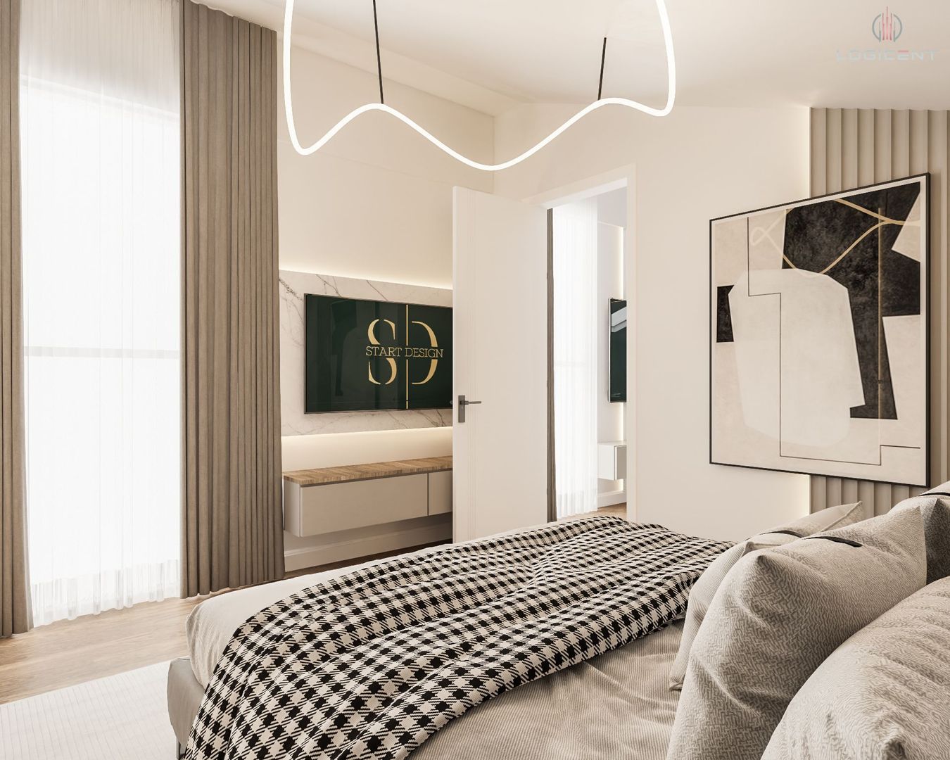 APARTAMENT NOU - 2 camere, parter, cu GRĂDINĂ, Complex LOGICENT; - Poză 9