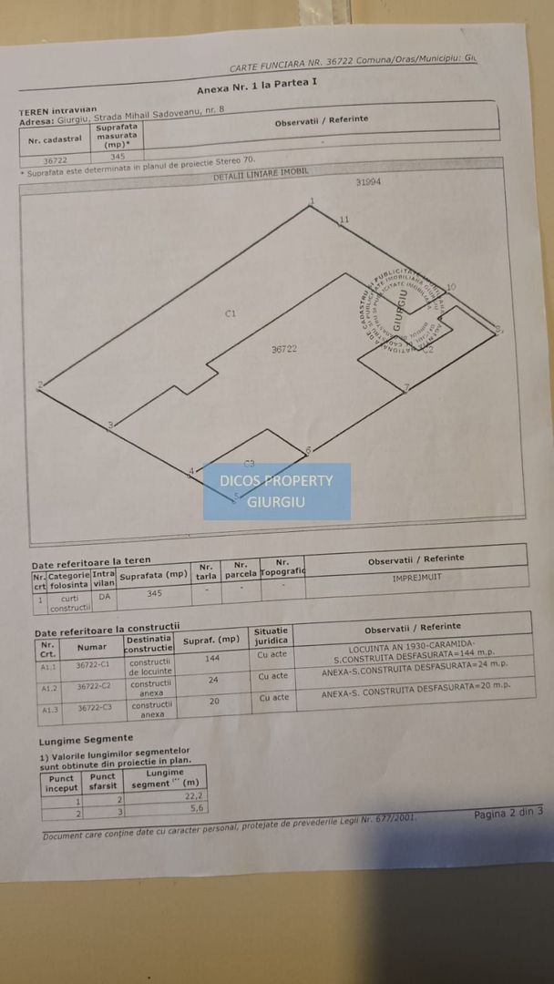 De vânzare  casă situată pe strada Mihail Sadoveanu - Schiță 25