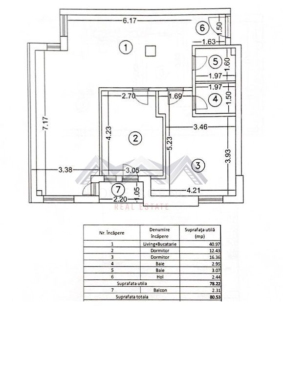 Apartament 3 camere Otopeni ultracentral – de la dezvoltator - Schiță 9
