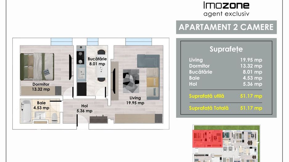 2 Camere | la 3 min de Metrou Pacii | Decomandat | Balcon | Bucatarie Inchisa - Poză 3