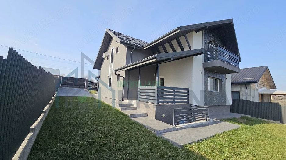 Casă modernă, 5 camere, clasa A, vedere lac, 500 mp teren, Ciurbești, Miroslava - Poză 4