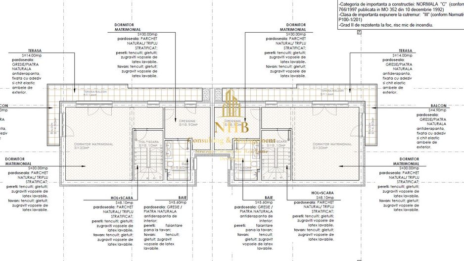 Vând vila în duplex 4 camere, 3 dormitoare, 4 bai, 2 locuri parcare - Poză 19