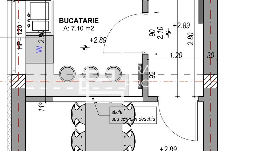 Apartament 2 camere, 52 mp- zona Industriala Vest - Schiță 15