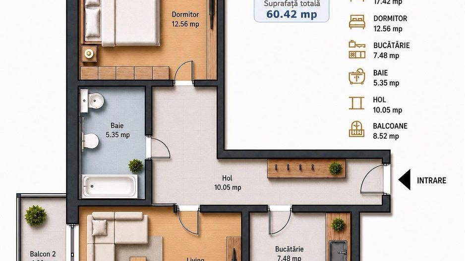 Gradina proprie 60 mp | Parcare inclusă | - Poză 5