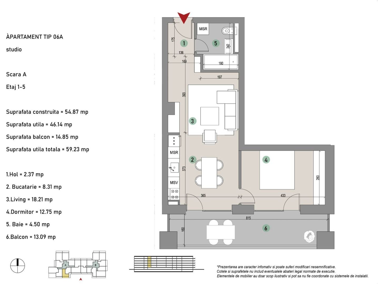 Apartament 2 camere | Casa Presei | Oportunitate Investitie - Schiță 10