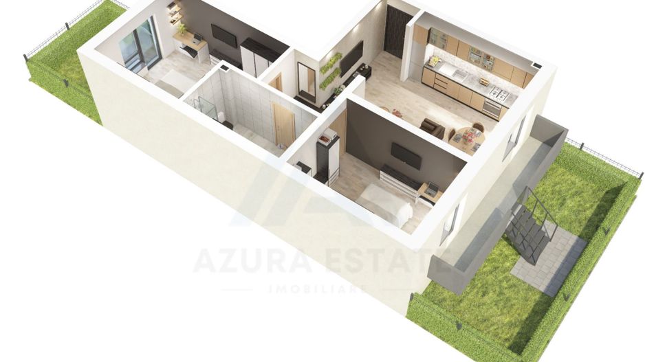 Apartament 61.2 mp utili 3 camere si gradina 47 mp in Dna Stanca - Poză 10