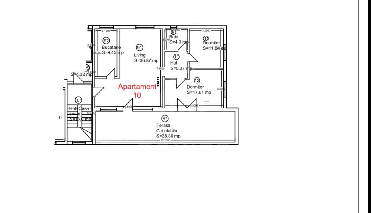 Apartament 3 Camere | Terasă Spectaculoasă - Poză 14