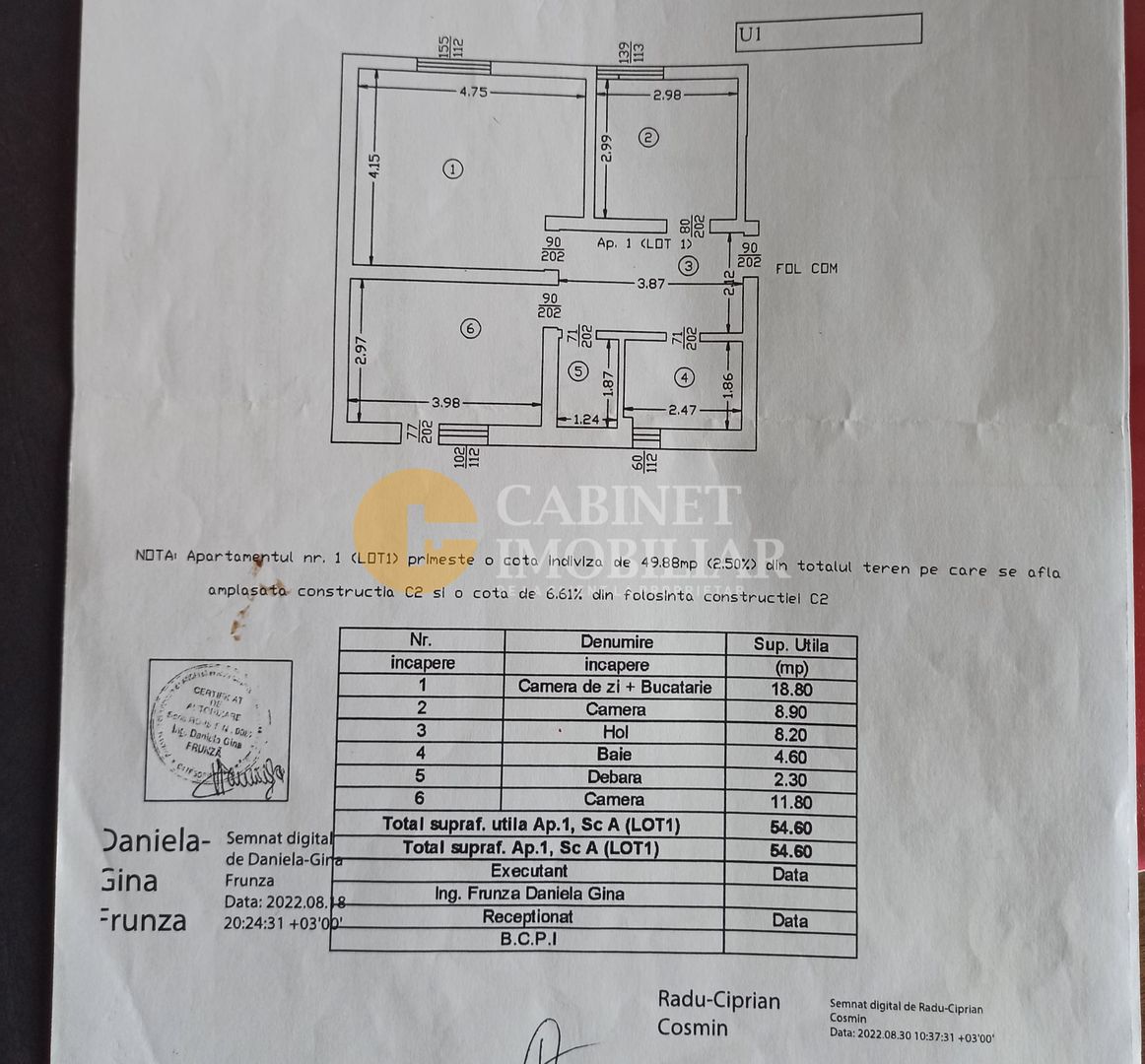 3 CAMERE - CURTE PROPRIE -  2 LOCURI DE PARCARE - VALEA LUPULUI - Schiță 14