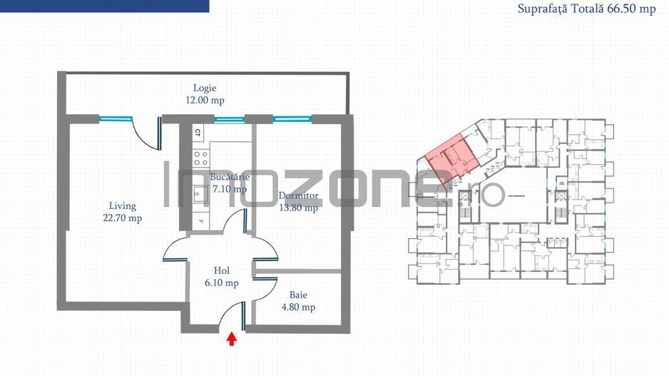 Apartament 2 Camere | 65 mp | Bloc Nou | Metrou Pacii / Preciziei | Militari - Poză 3