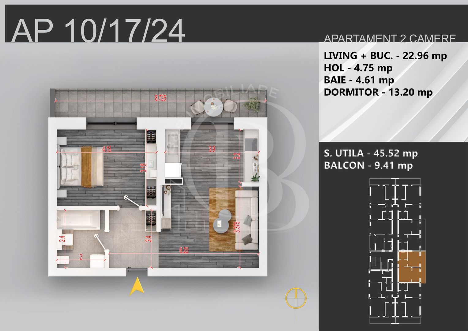 Finalizare Rapida 2 camere bloc boutique Sector 3 Pallady - Schiță 2
