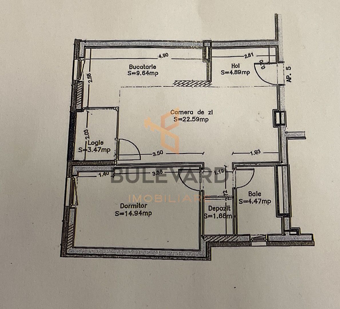 Apartament cu 2 camere in zona Ultracentrala! - Schiță 7