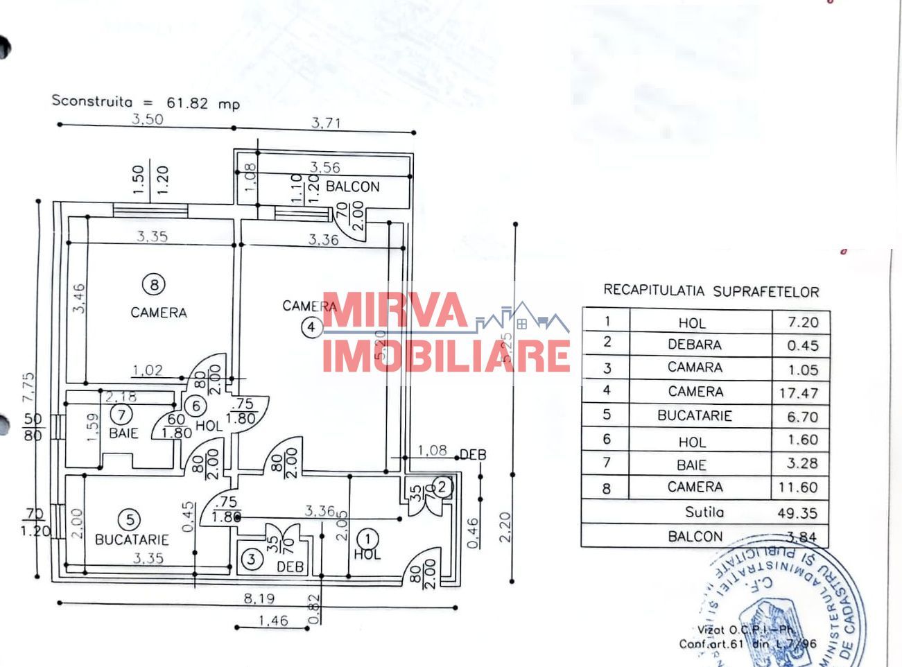 Exclusivitate | 2 camere „cubulet” Nord | Mobilat & utilat | Din beton - Schiță 27