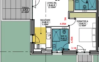 STATIUNEA MAMAIA -Vânzare apartament cu 2 camere la parter cu terasa. - Poză 18