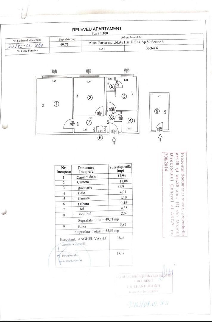 Apartament 2 Camere – Drumul Taberei - Aleea Parva nr.1 - Schiță 12