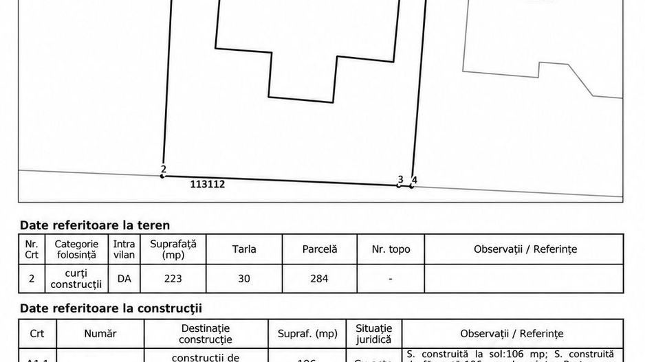 Casă de vânzare - Oraș Pantelimon - 2 camere - curte proprie - Schiță 20
