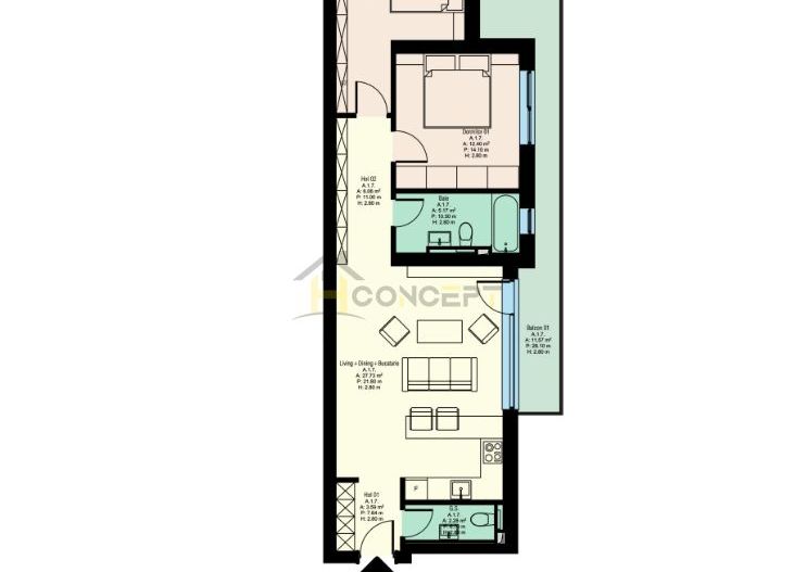 Apartament cu 3 camere, stradal, parcare subteran, vedere superba - Poză 12