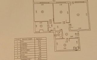 Apartament 3 camere bloc reabilitat langa Metrou Constantin Brancusi - Schiță 10