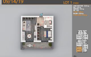 Apartament 2 camere Modern-Theodor Pallady Metrou Teclu - Schiță 2