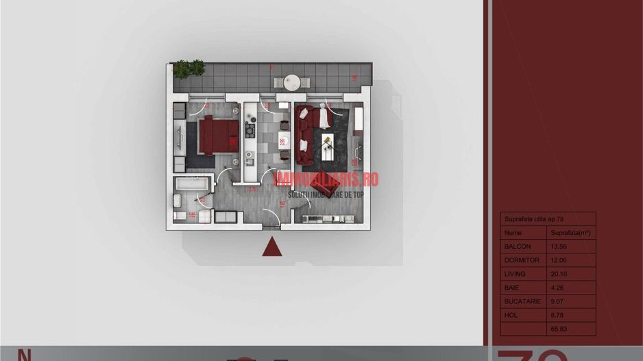 Metrou N.Teclu - Decomandat - Centrala Proprie - AC - Parcare - Schiță 13