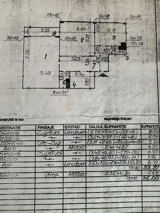 2 camere | Decomandat | bloc '81 | Metrou Gorjului - 50m | et 2/8 - Schiță 22