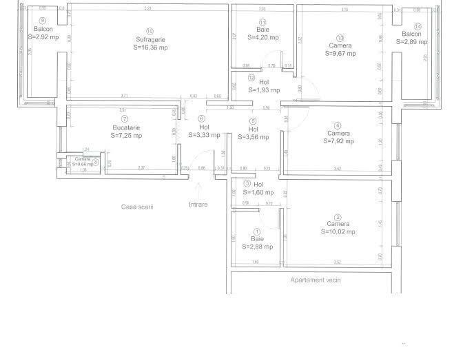 Girocului | 4 Camere | Decomandat |  Etaj intermediar | Boxa | - Poză 9