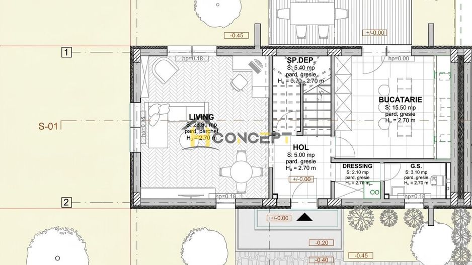 Vila finalizata, curte libera 185 mp,  loc de parcare, zona case - Poză 19