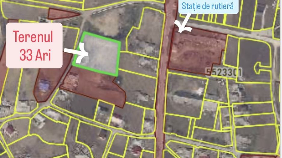 Teren pentru construcții 33 Ari în Molești, Ialoveni - Poză 1