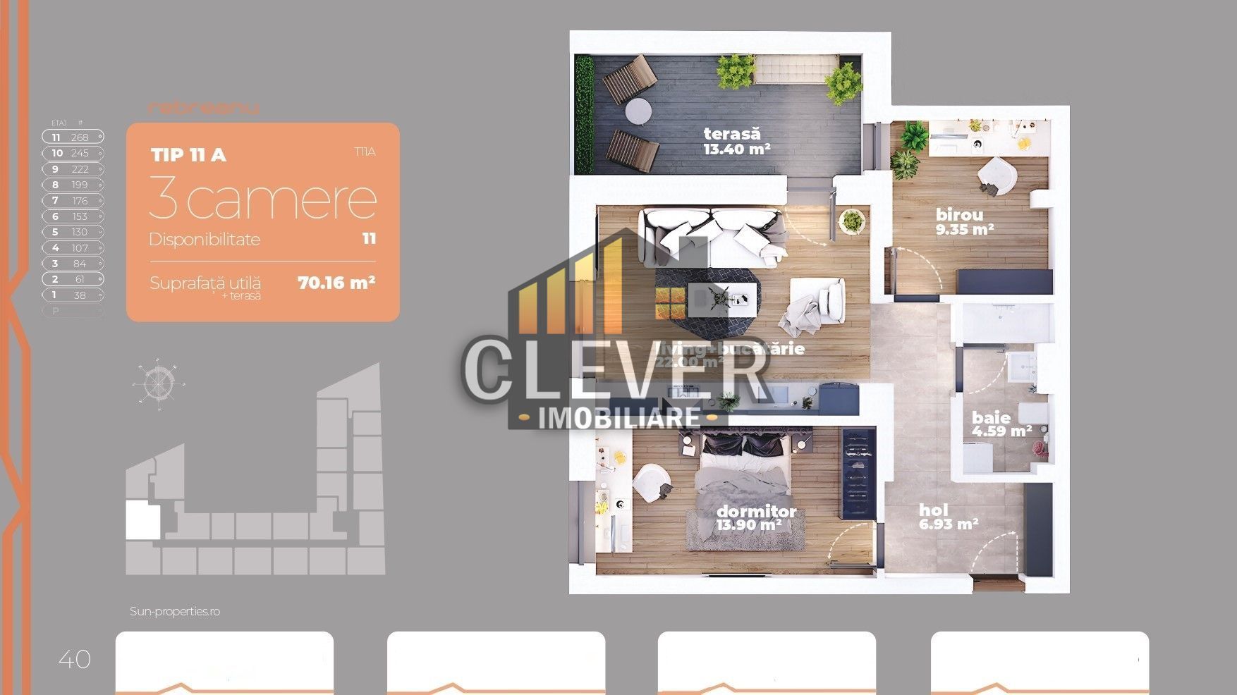 Apartament 3 camere , terasa 13 mp Auchan Titan Comision 0% - Poză 15