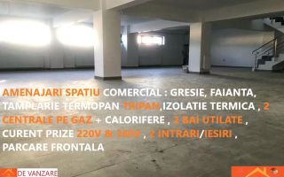 Spatiu comercial nou amenajat 2 intrari/2bai/2centrale/PVC tripan - Poză 13