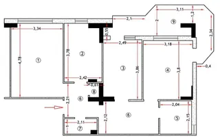 🏠Apartament 3 cam, 78MP, decomandat, etaj 6/8 // 📍Bd. Păcurari - Poză 12
