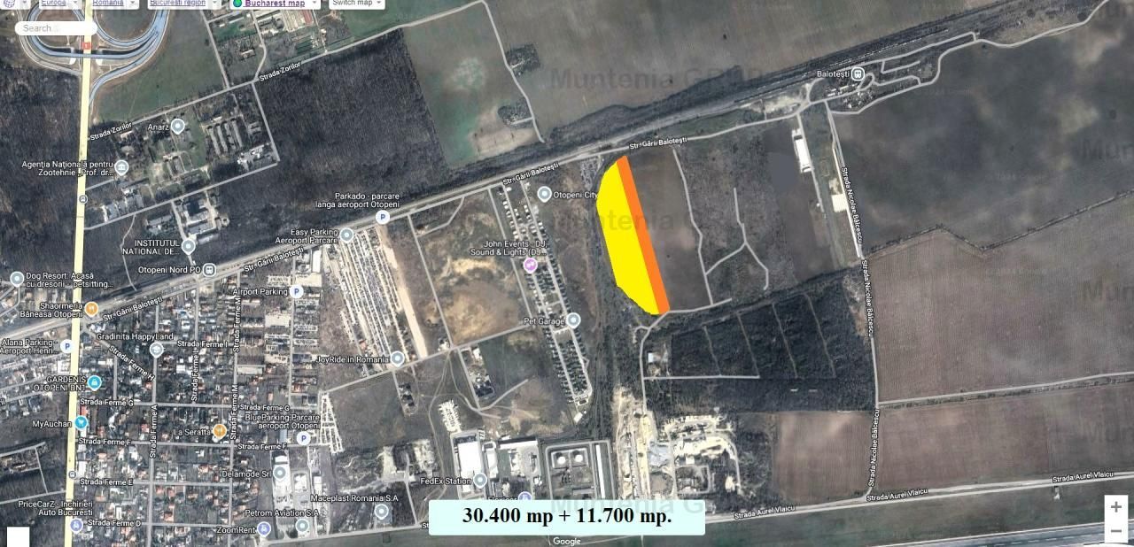 OTOPENI - Str. Drumul Garii Balotesti, 42100 mp. teren in zona construibila - Poză 1