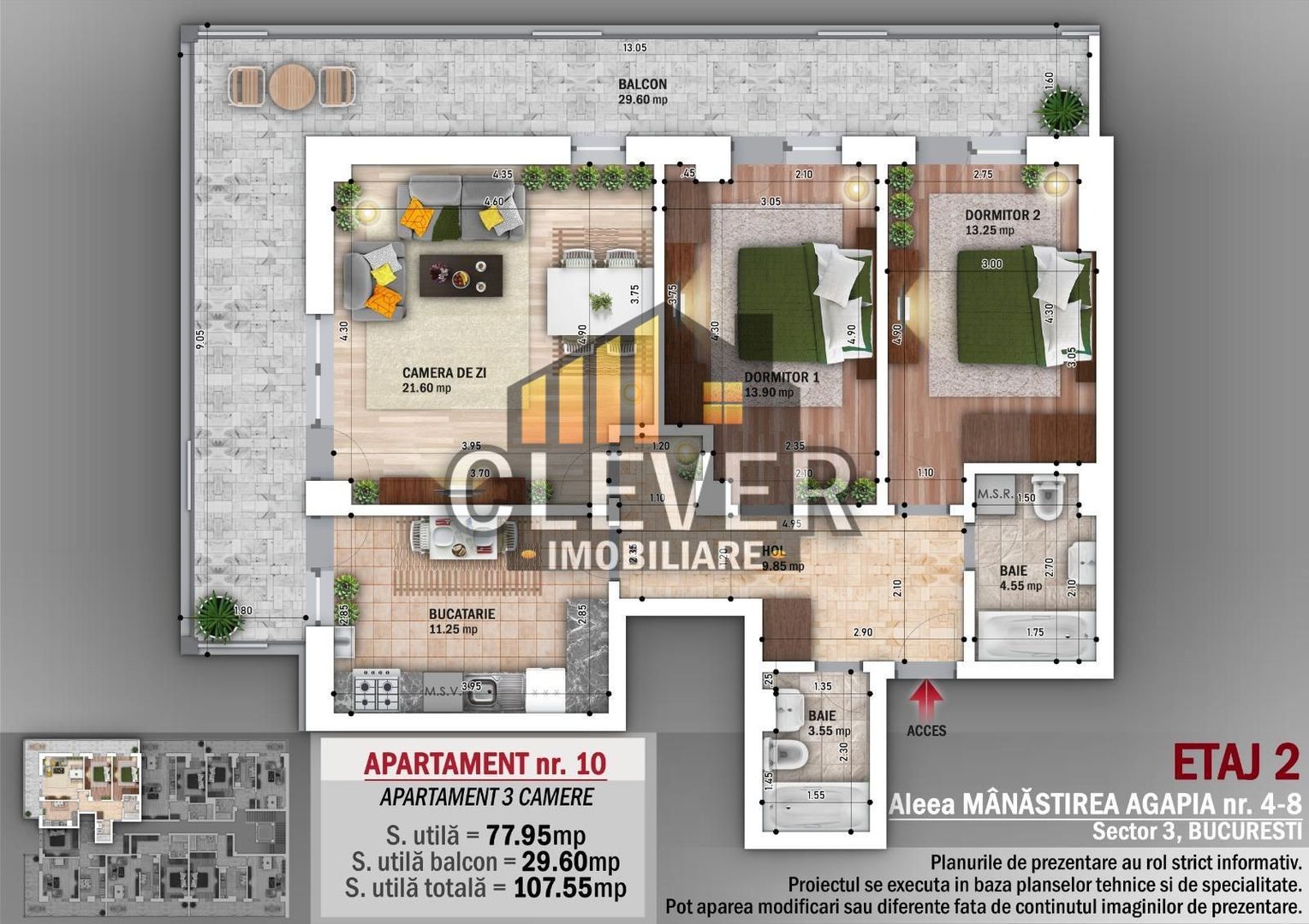 3 camere spatios | Nicolae Grigorescu | 0% comision - Poză 5
