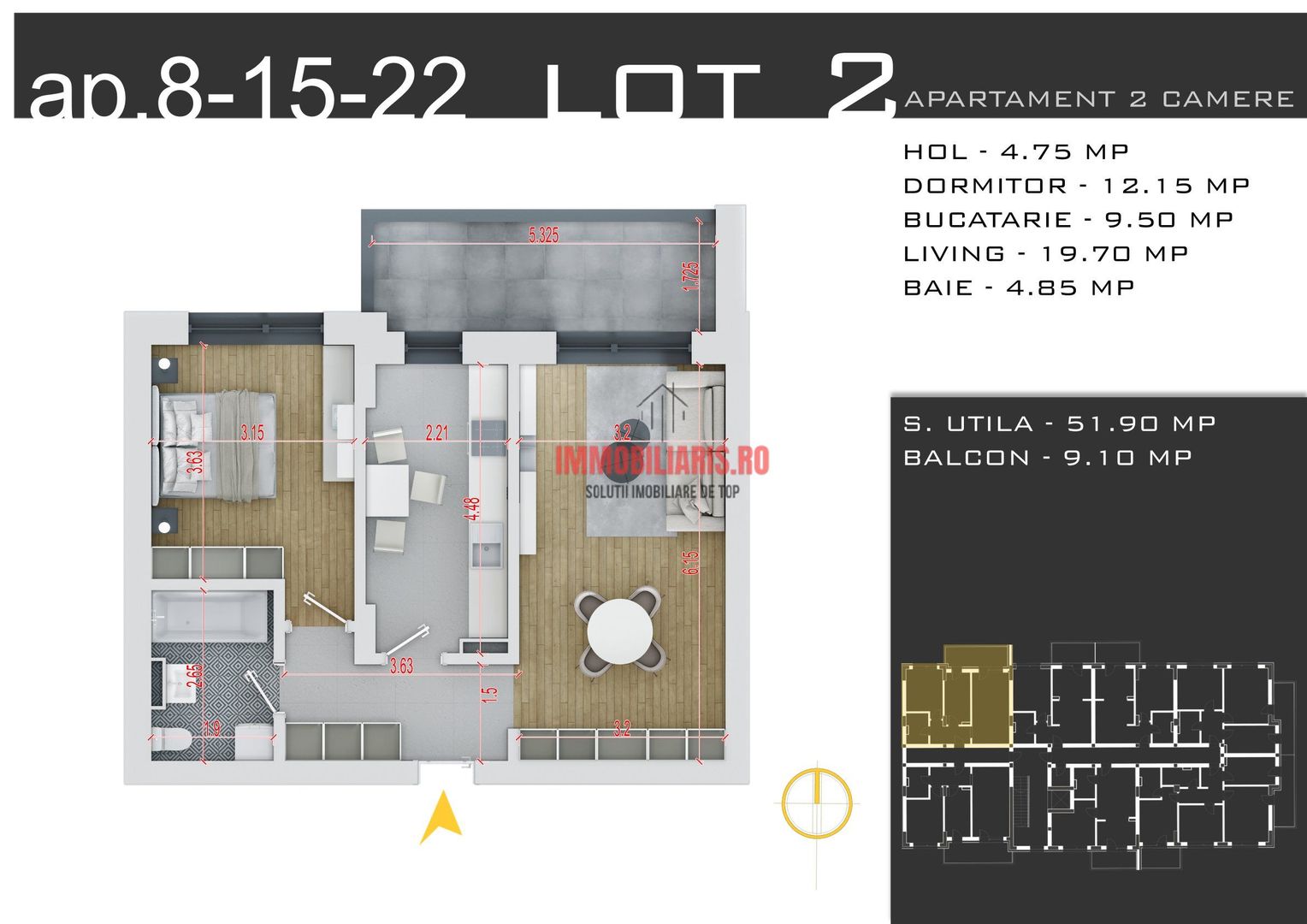 N. Teclu-Metrou - Discount Parcare - Direct Dezvoltator - Schiță 2