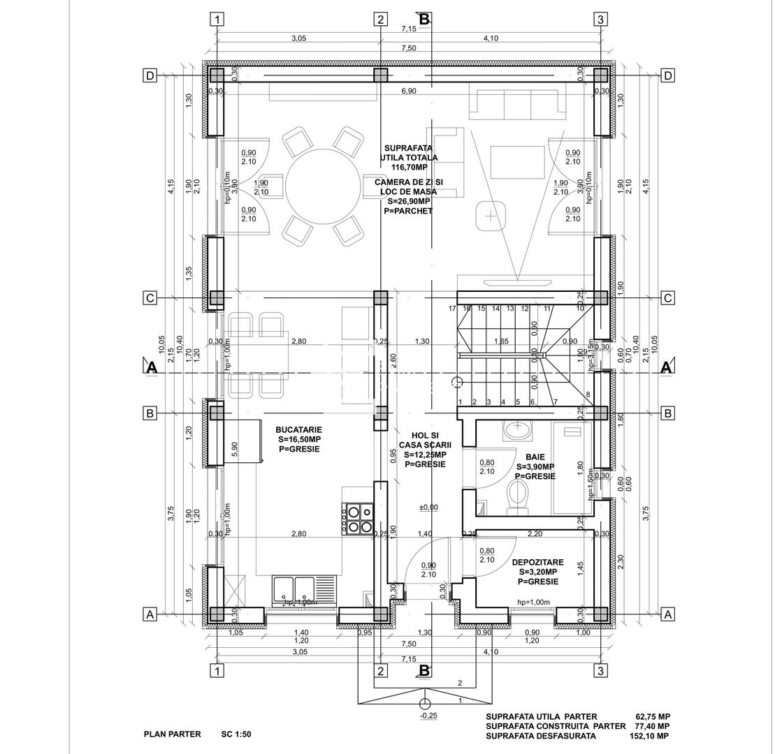Duplex 4 Camere teren 300 mp  -Locație Centrală, Sura Mică - Schiță 10