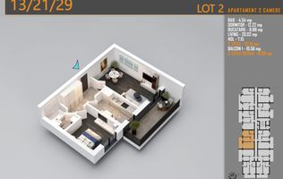 Apartament 2 Camere-Comision 0%, Pallady - Metrou Teclu