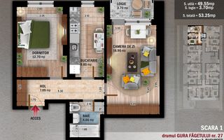 Apartament 2 cam.in finalizare, Direct Dez , Comision 0, metrou - Poză 1