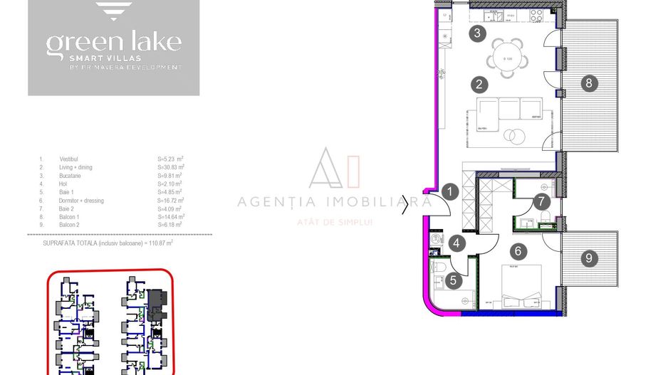 2 Camere 75 MP | Baneasa | Green Lake - Poză 10