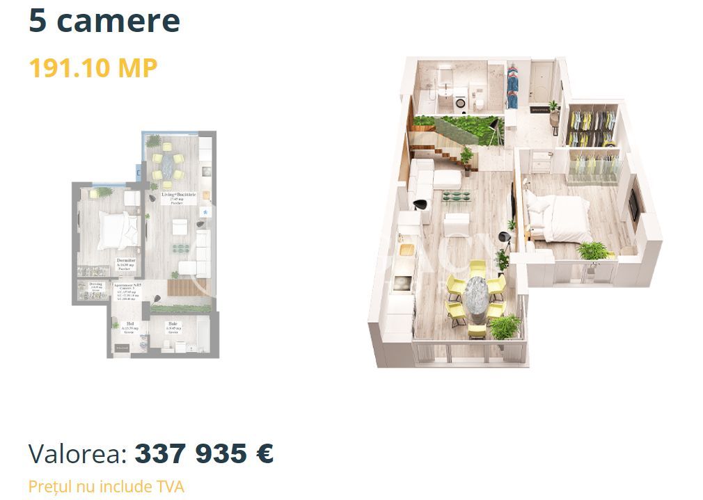 Vânzare - Penthouse zona Copou, 157.05 mp utili + 34.05 mp terasă - Poză 1
