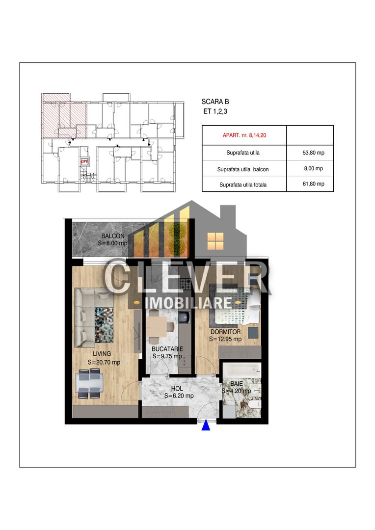 Ap 2 camere decomandat Theodor Pallady Metrou Teclu Comsion 0 - Schiță 6